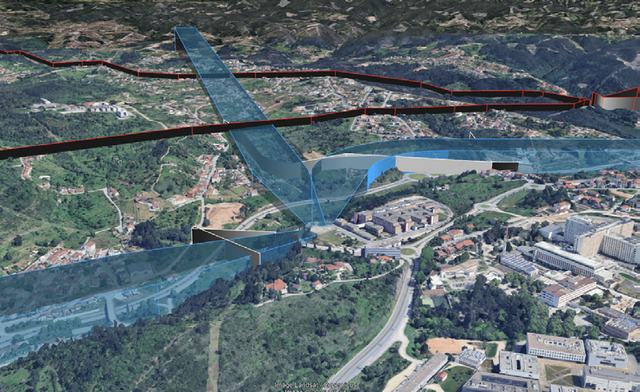 Approach and departure surface analysis over aerial imagery